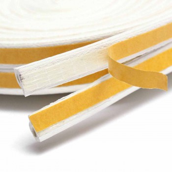 Sealing Tape for Doors and Windows, 12 m, D-Profile, Door Seal, Self-Adhesive, Waterproof Sealing Strips, Rubber Seal, Window Gaps Against Cold Draughts, Sound Insulation Strips, Foam Tape, Brown