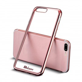 iPhone 7 Plus Case,Dokpav® Ultra Slim Thin TPU Material Soft Transparent Fashion Protective Case Cover For Apple iPhone 7 Plus - Rose Gold